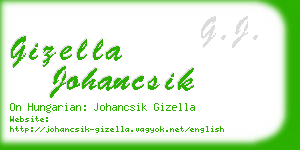 gizella johancsik business card